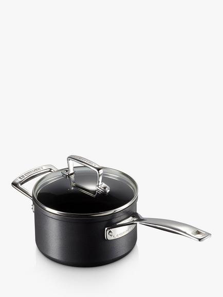 Le Creuset Toughened Non-Stick Saucepan & Lid, Black