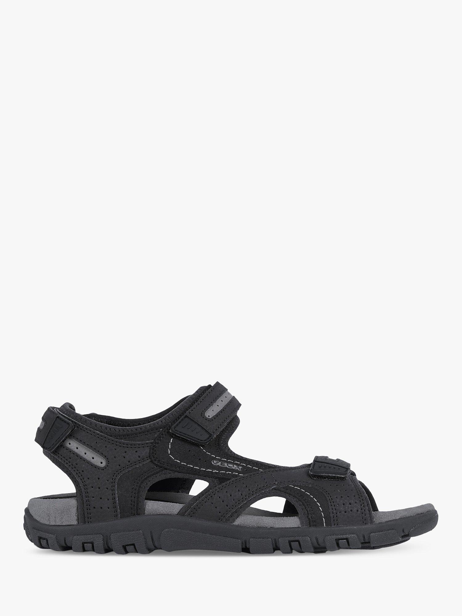 Geox Strada Sandals, Black/Stone