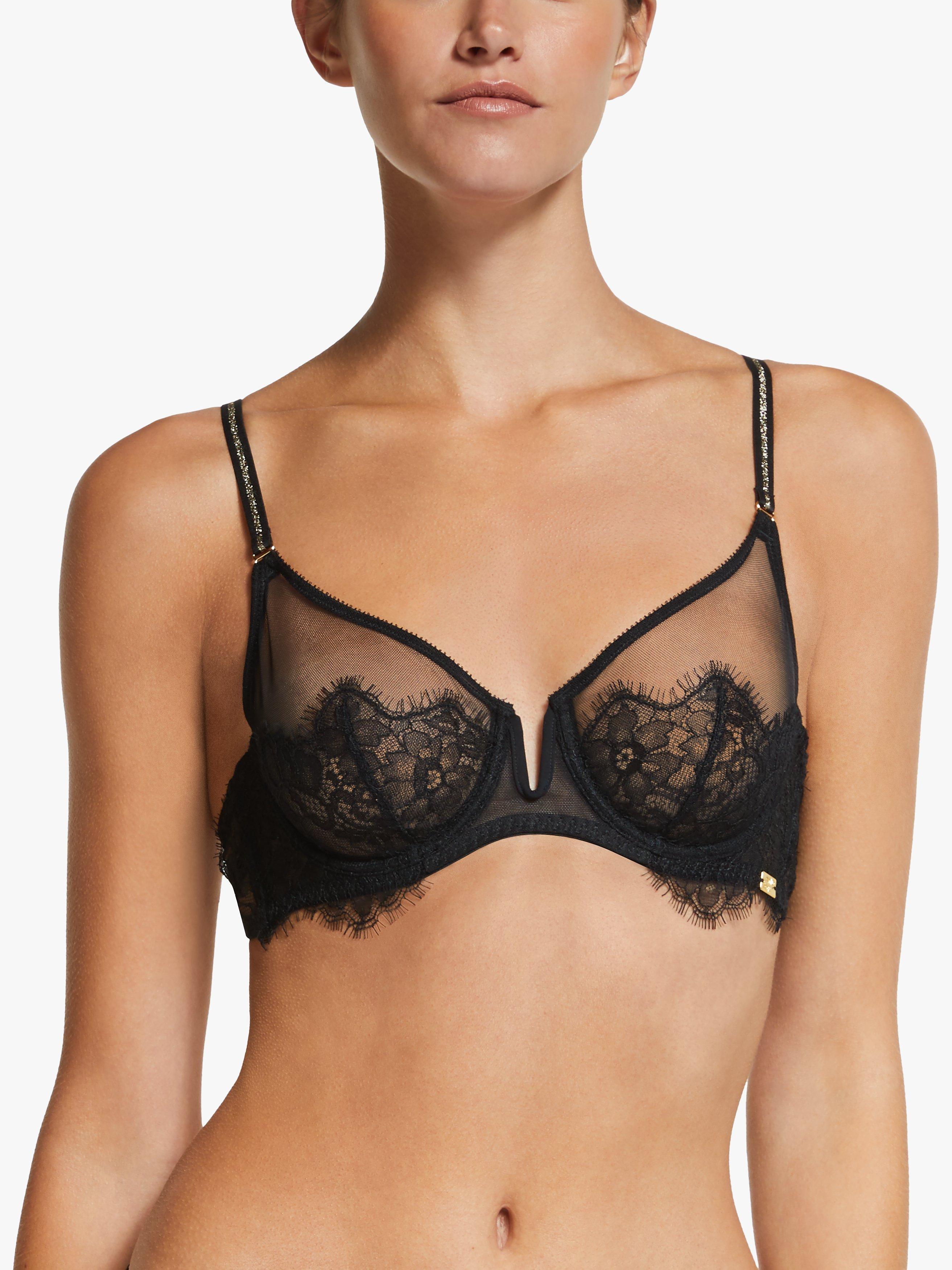 AND/OR Rosalie Eyelash Lace Bra, Black