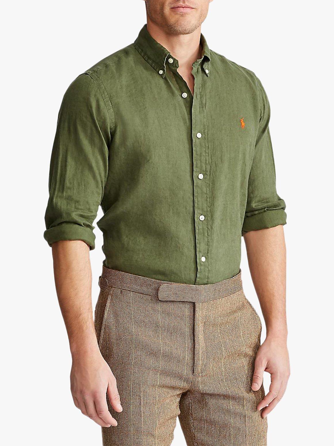 Polo Ralph Lauren Linen Shirt, Supply Olive