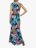 Gina Bacconi Gusta Maxi Dress, Navy/Pink