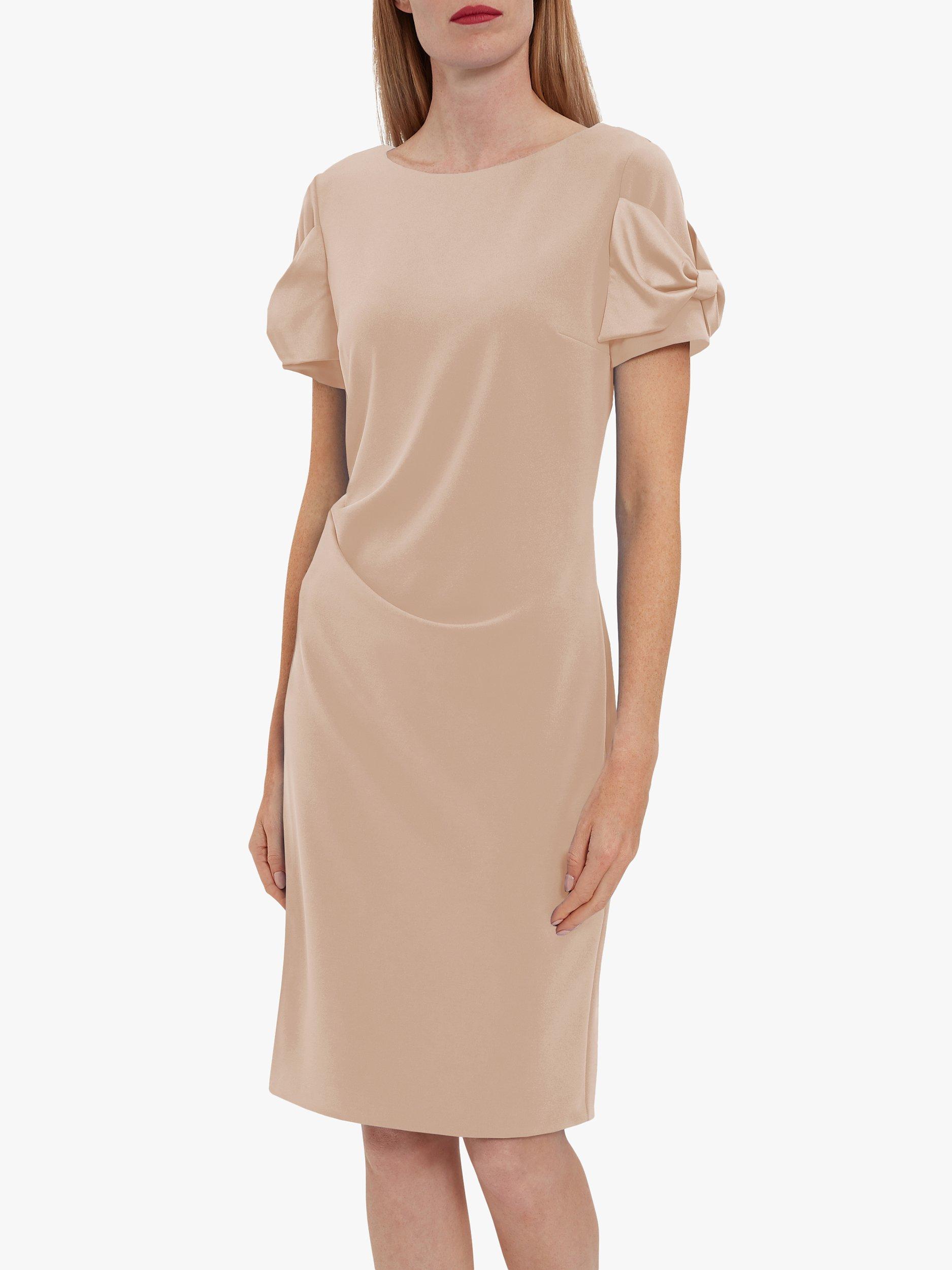 Gina Bacconi Lorene Crepe Satin Bow Dress