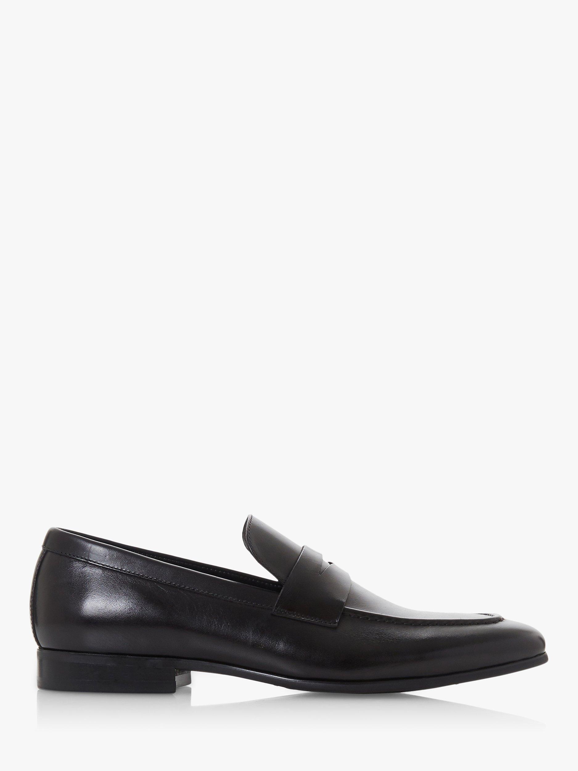 Dune Server Leather Loafers, Black, 6