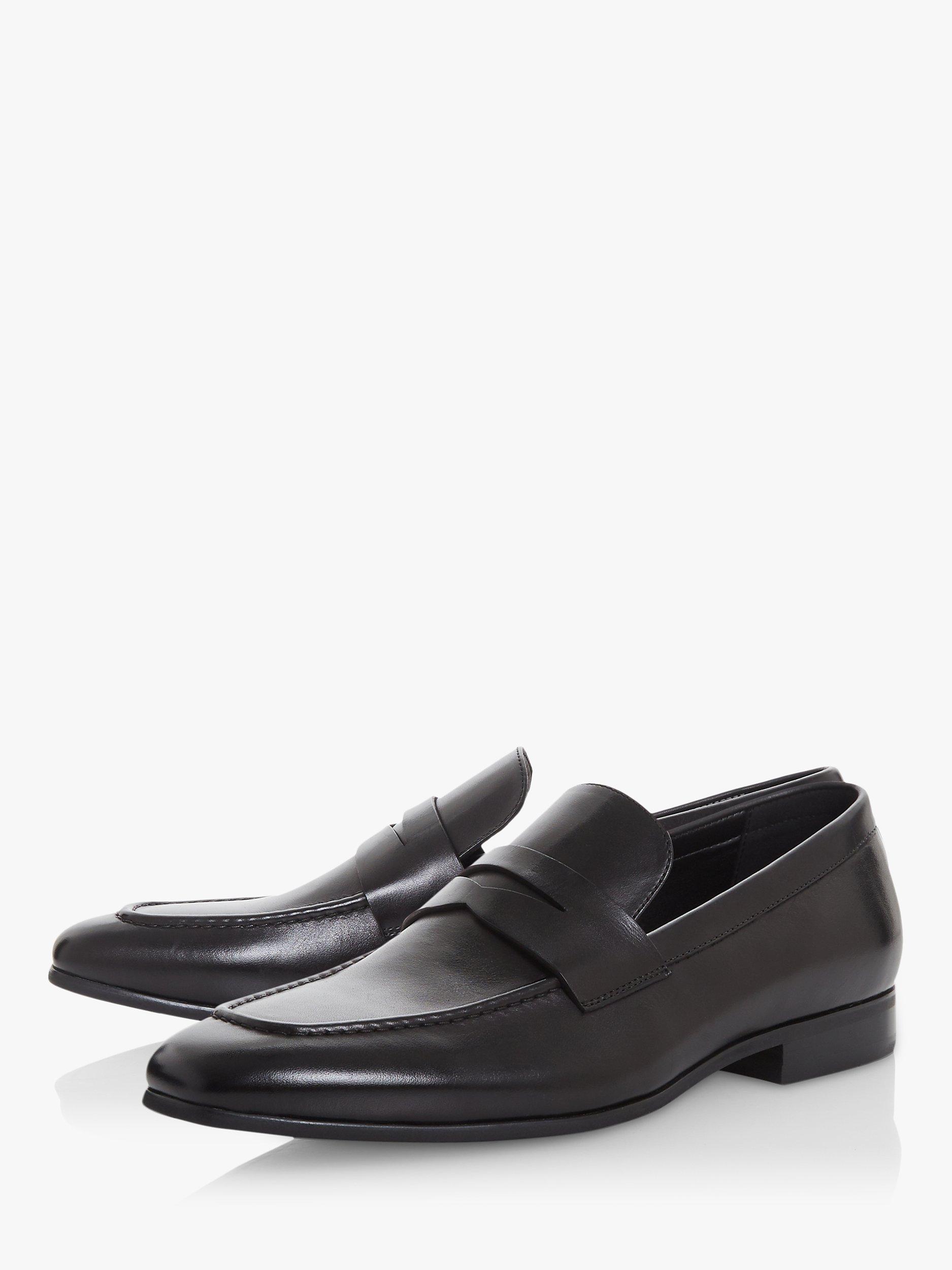 Dune Server Leather Loafers, Black, 6