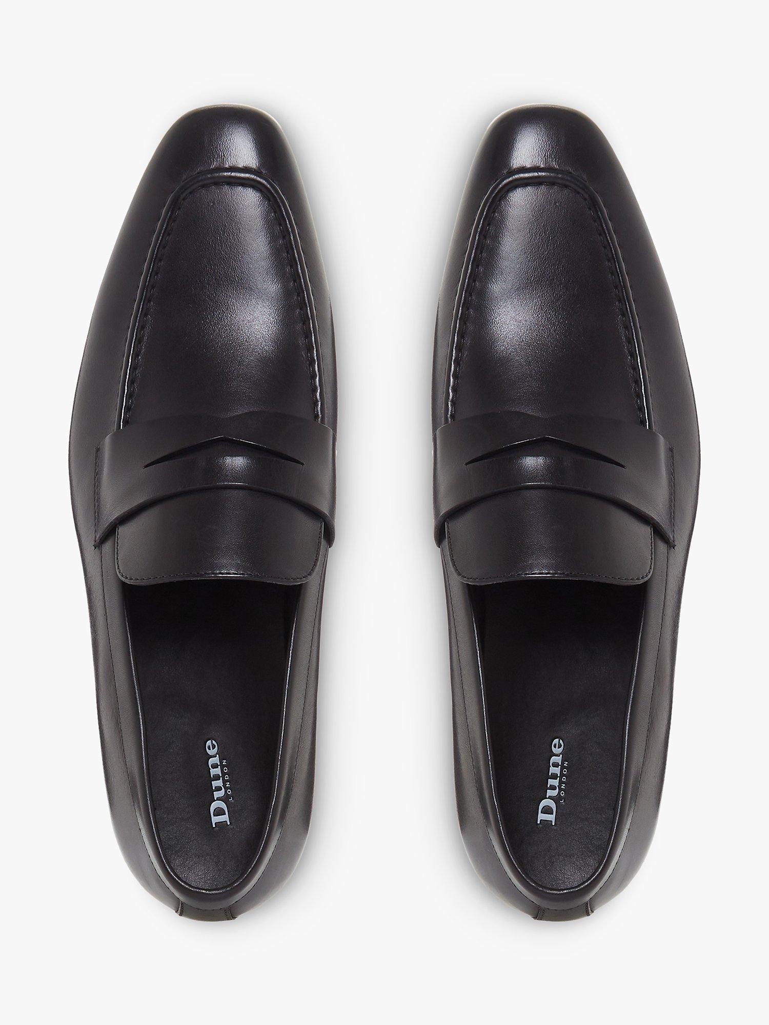 Dune Server Leather Loafers, Black, 6