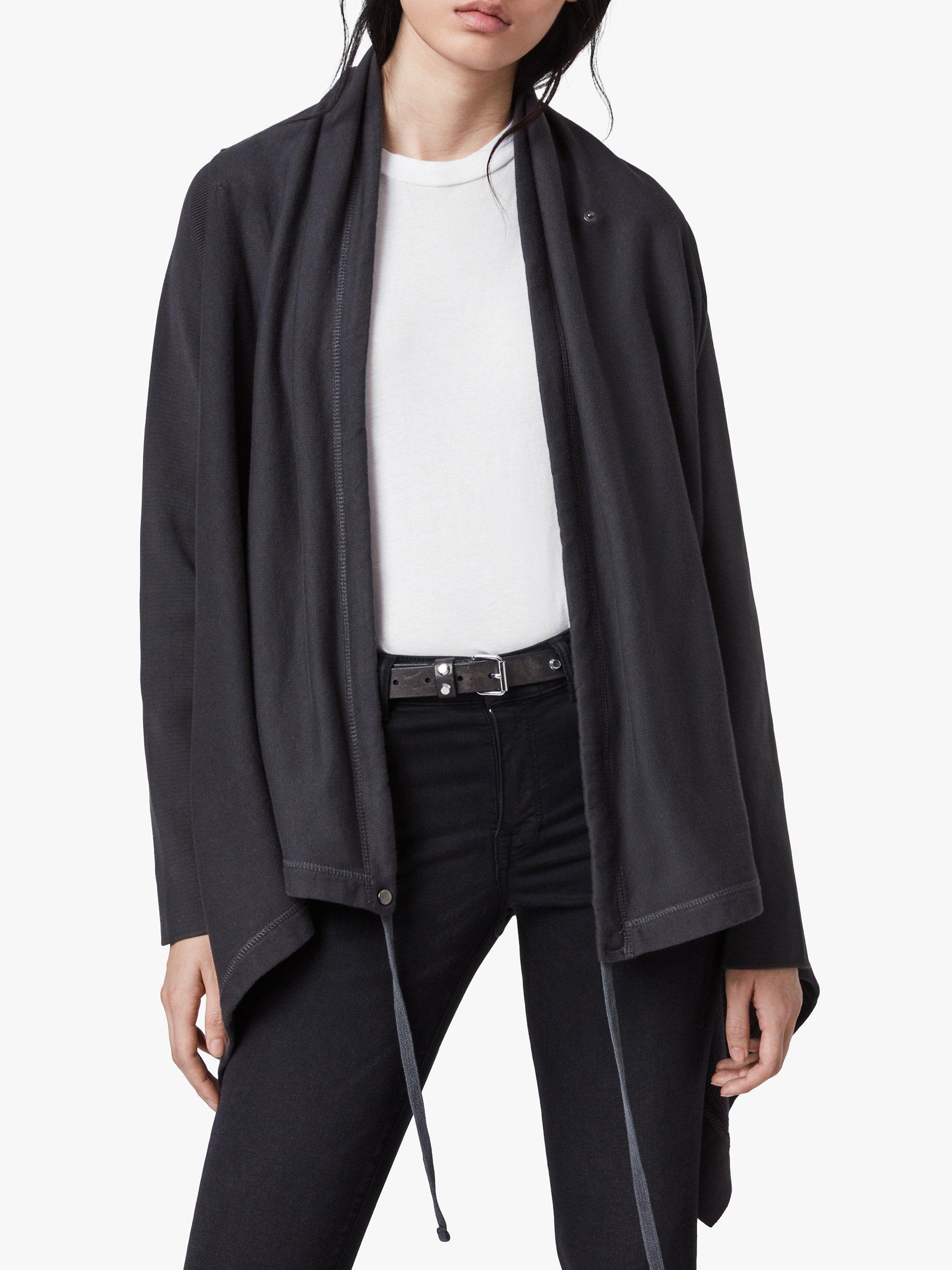 AllSaints Ivy Drape Cardigan Washed Black