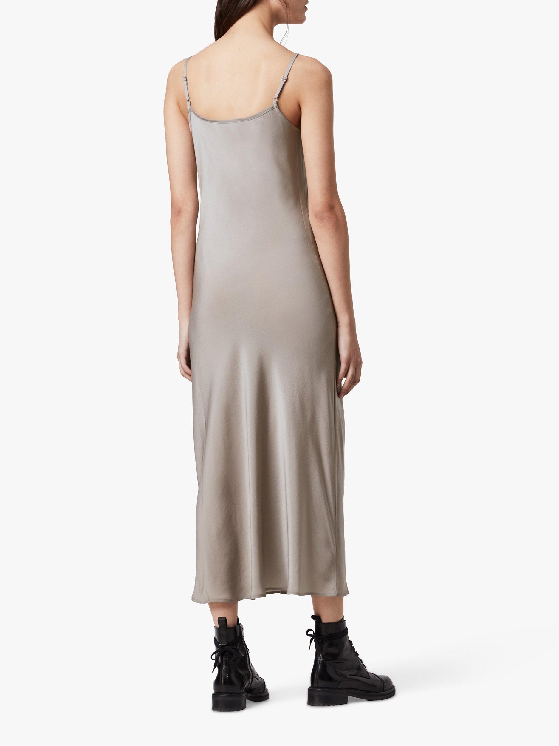midi dress elegant with sleeves Grey Wool Midi Dress – Long Sleeve Elegant Winter Dress with Pockets 3849 Grey / XS