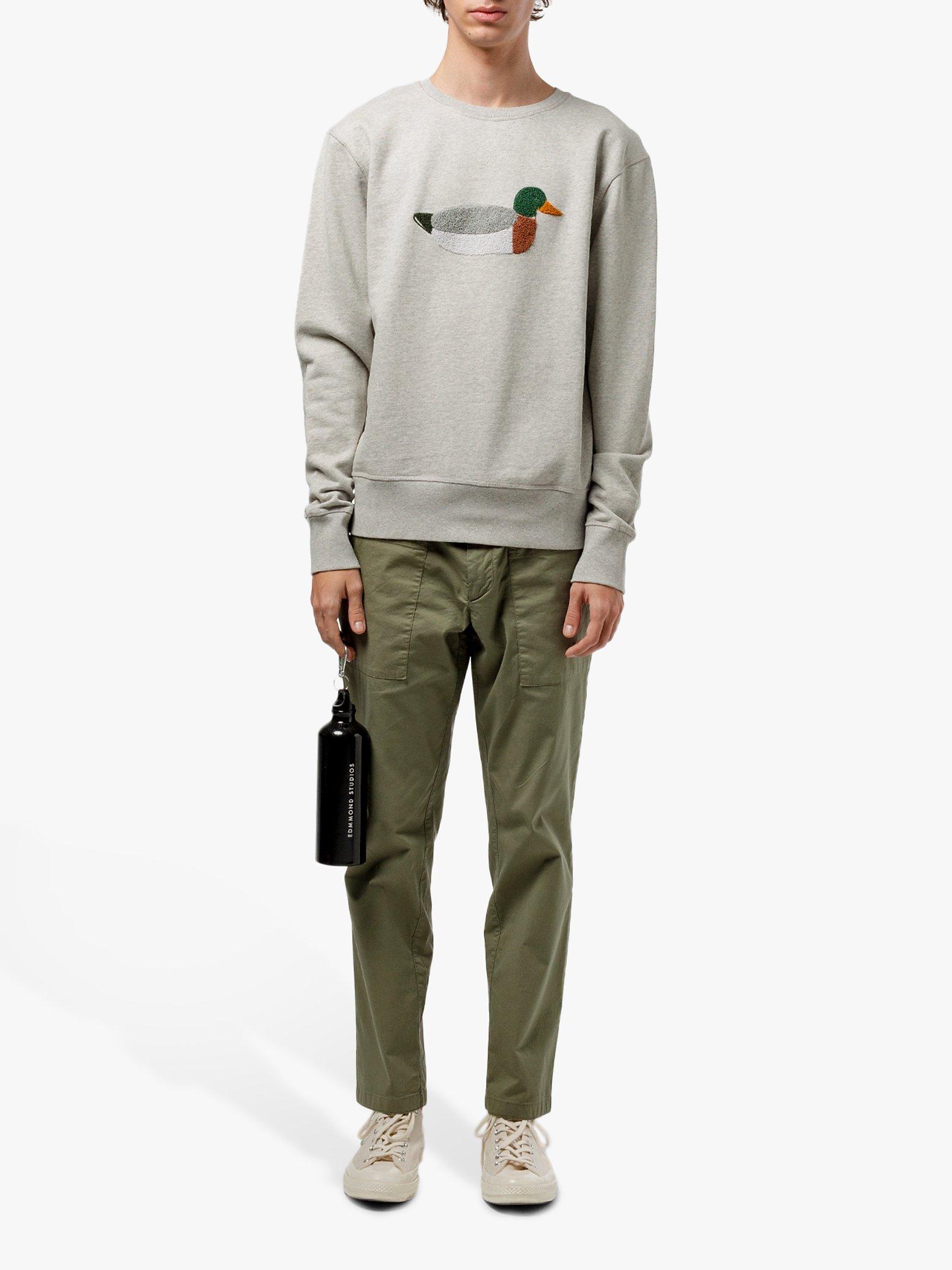 Edmmond Studios Duck Hunt Sweatshirt, Grey Melange