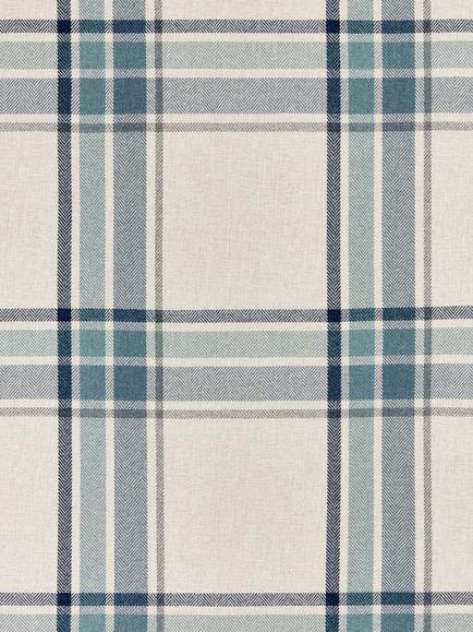 John Lewis Afton Check Weave Pair Dimout/Thermal Lined Eyelet Curtains - view 2, Navy