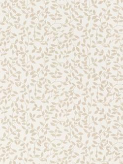 John Lewis Ivy Leaf Weave Pair Lined Pencil Pleat Curtains - view 2, Putty