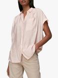 Whistles Nicola Button Through Shirt, Pale Pink