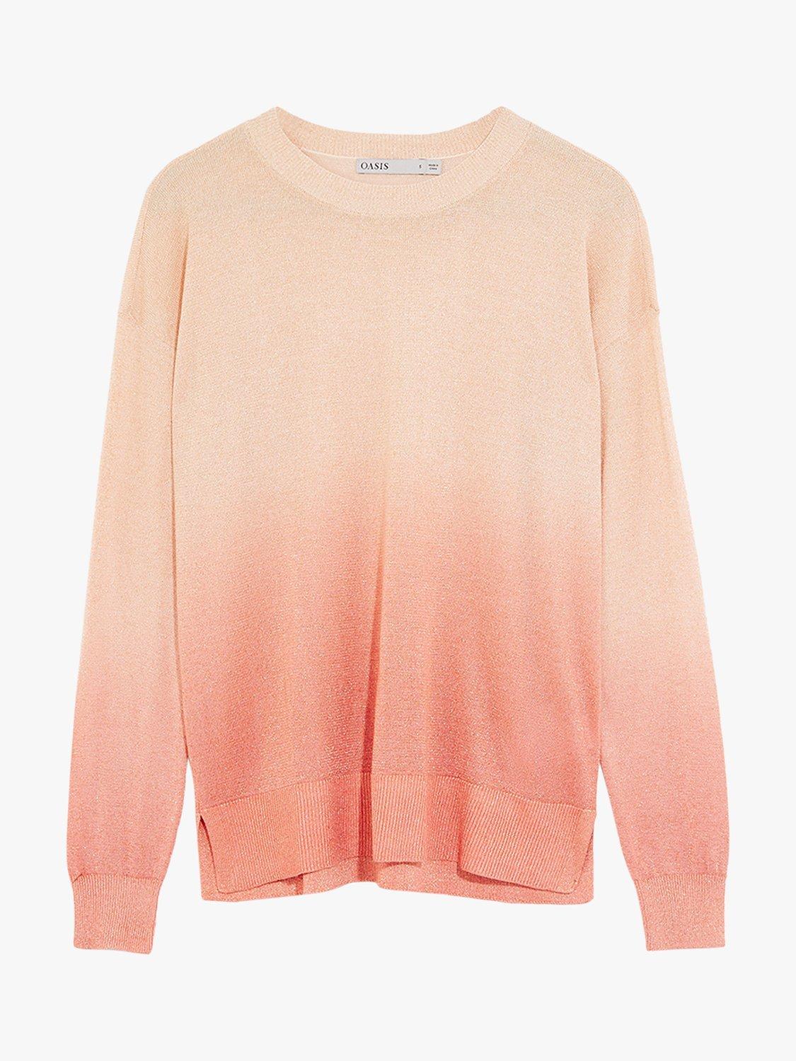 Oasis Ombre Sparkle Jumper, Rose Gold