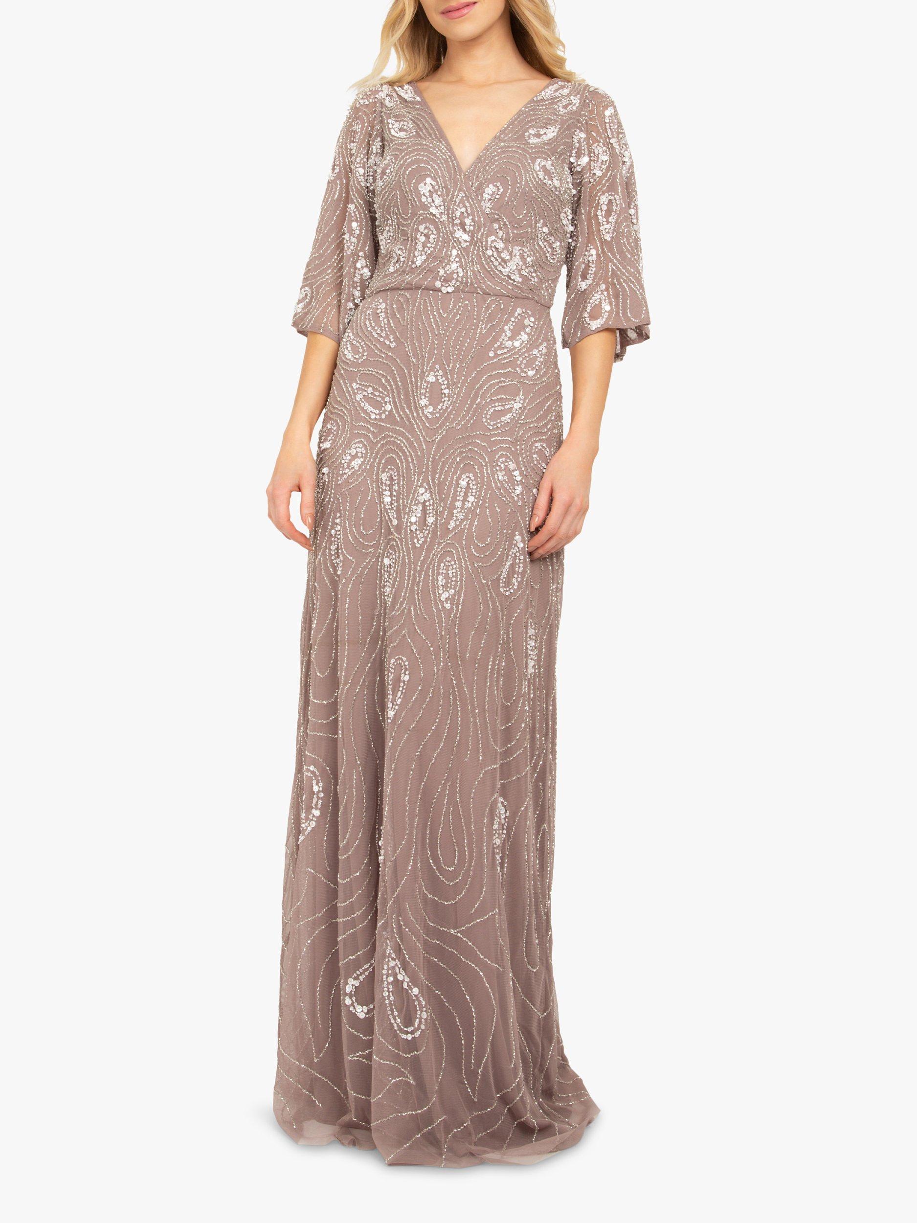 Beaded Dreams Embellished Maxi Dress, Dark Lilac