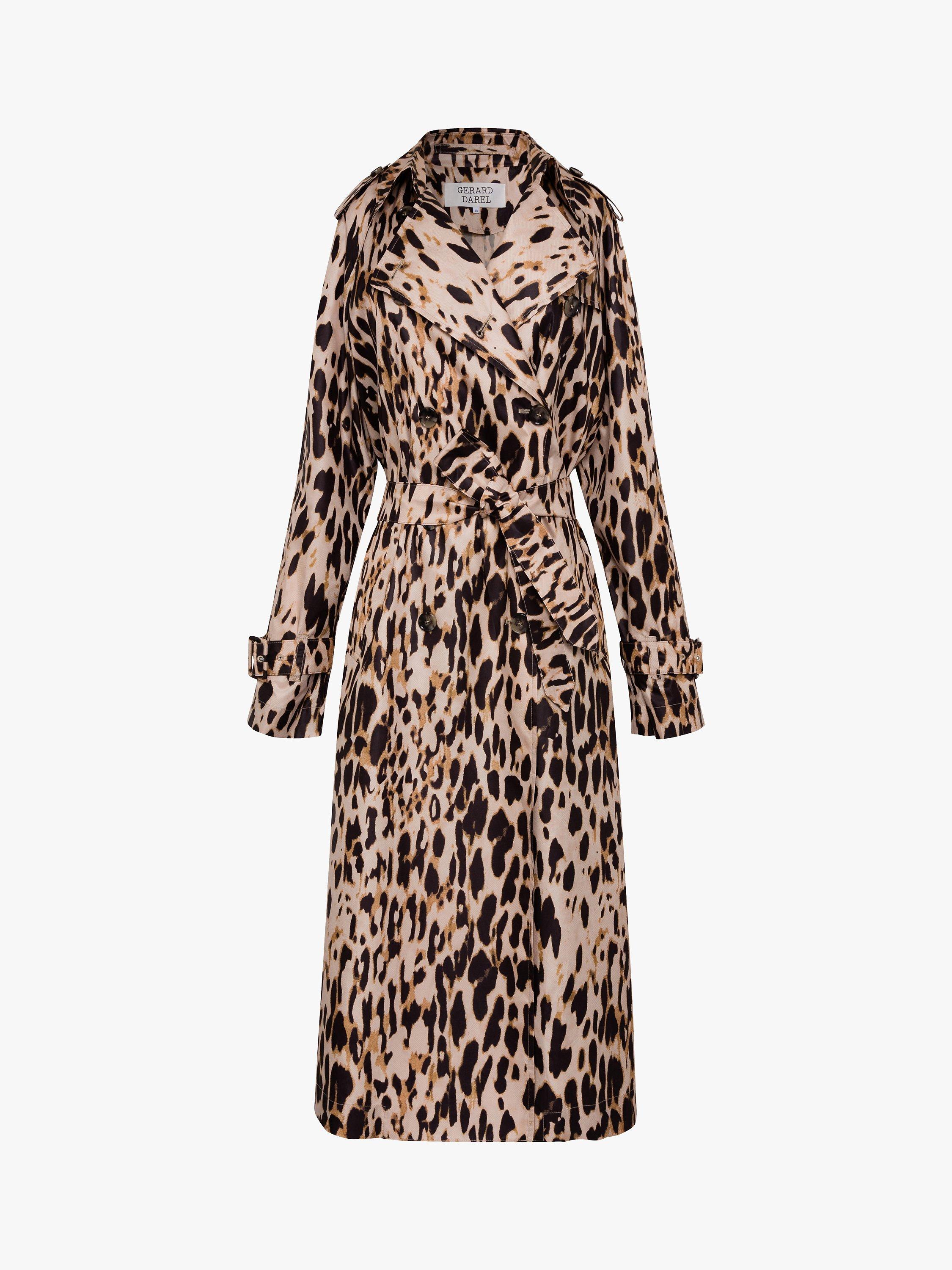 Gerard Darel Animal Trench Coat, Leopard Print