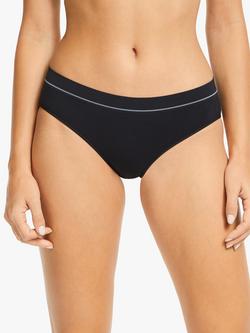 John Lewis 2 Pack Bella Bikini Knickers, Black/Grey - view 2, Black/Grey