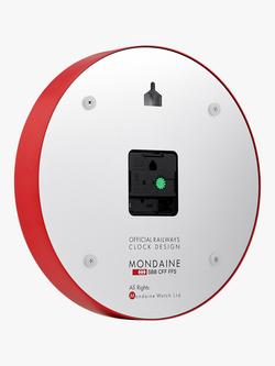 Mondaine Official Swiss Railways Wall Clock - view 2, Red