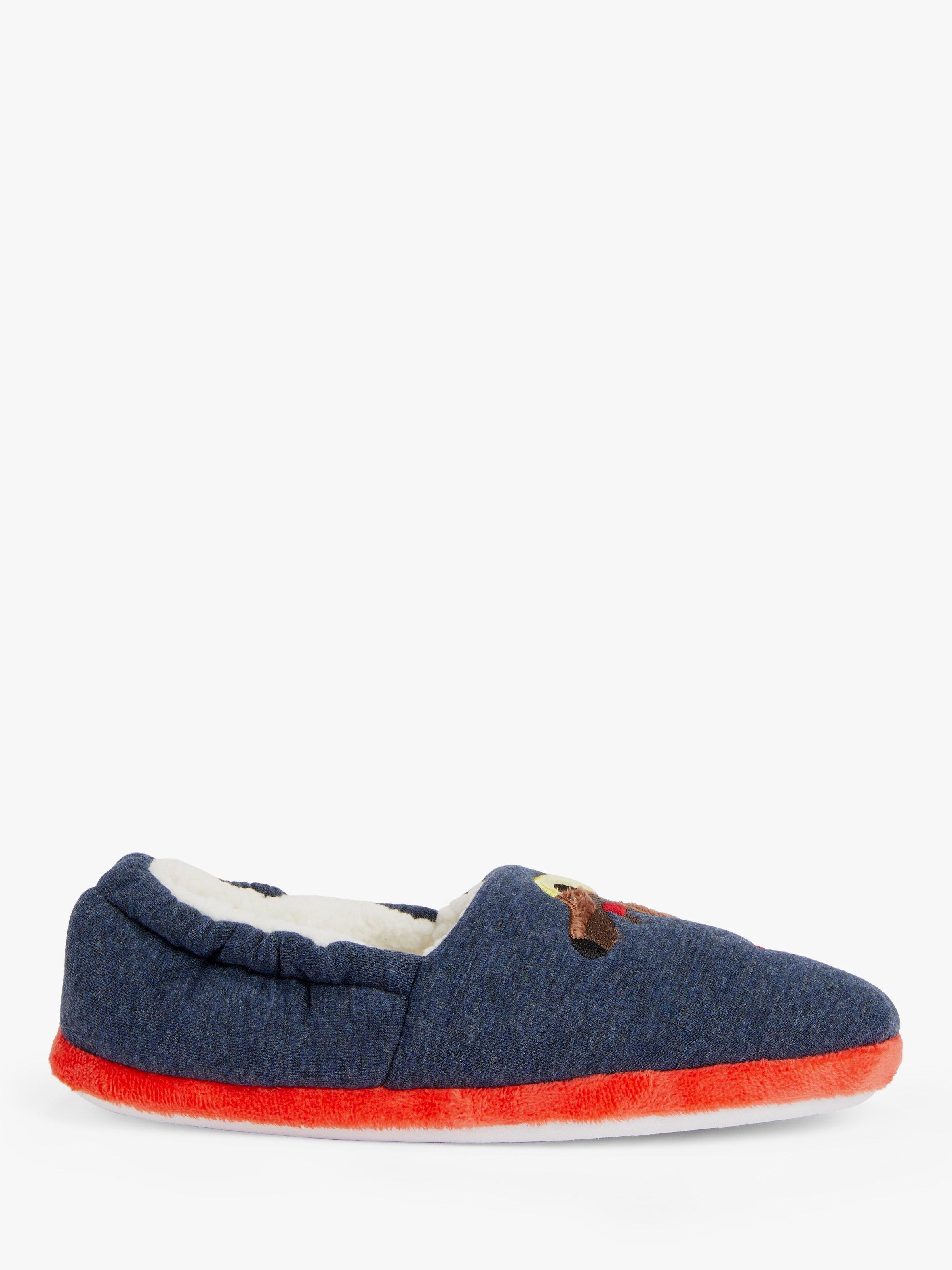 John Lewis Children's Sausage Dog Slippers, Navy