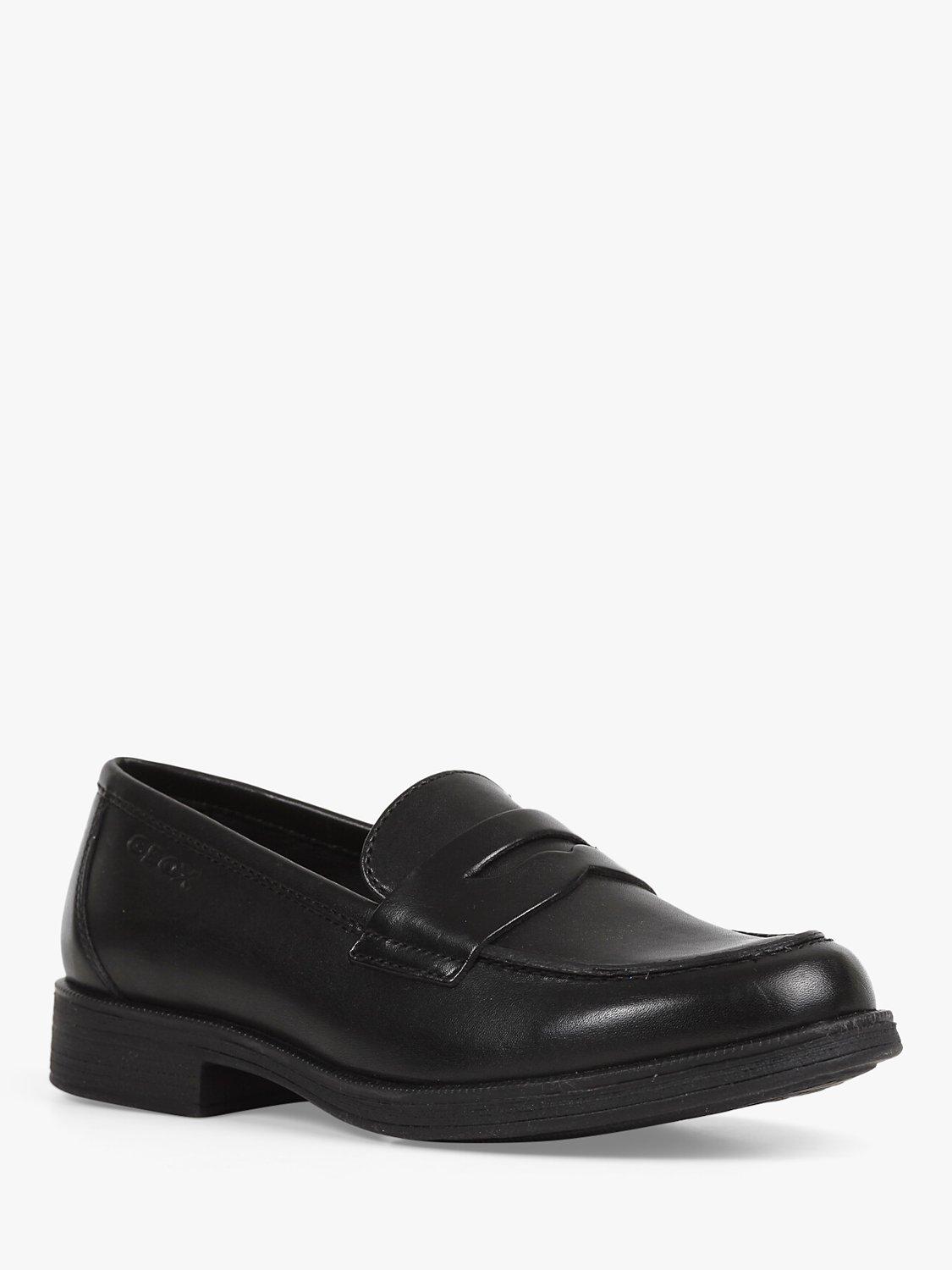 Product image 2 of 7, which shows Geox Kids' Agata Slip On Leather Loafers, Black, 26
