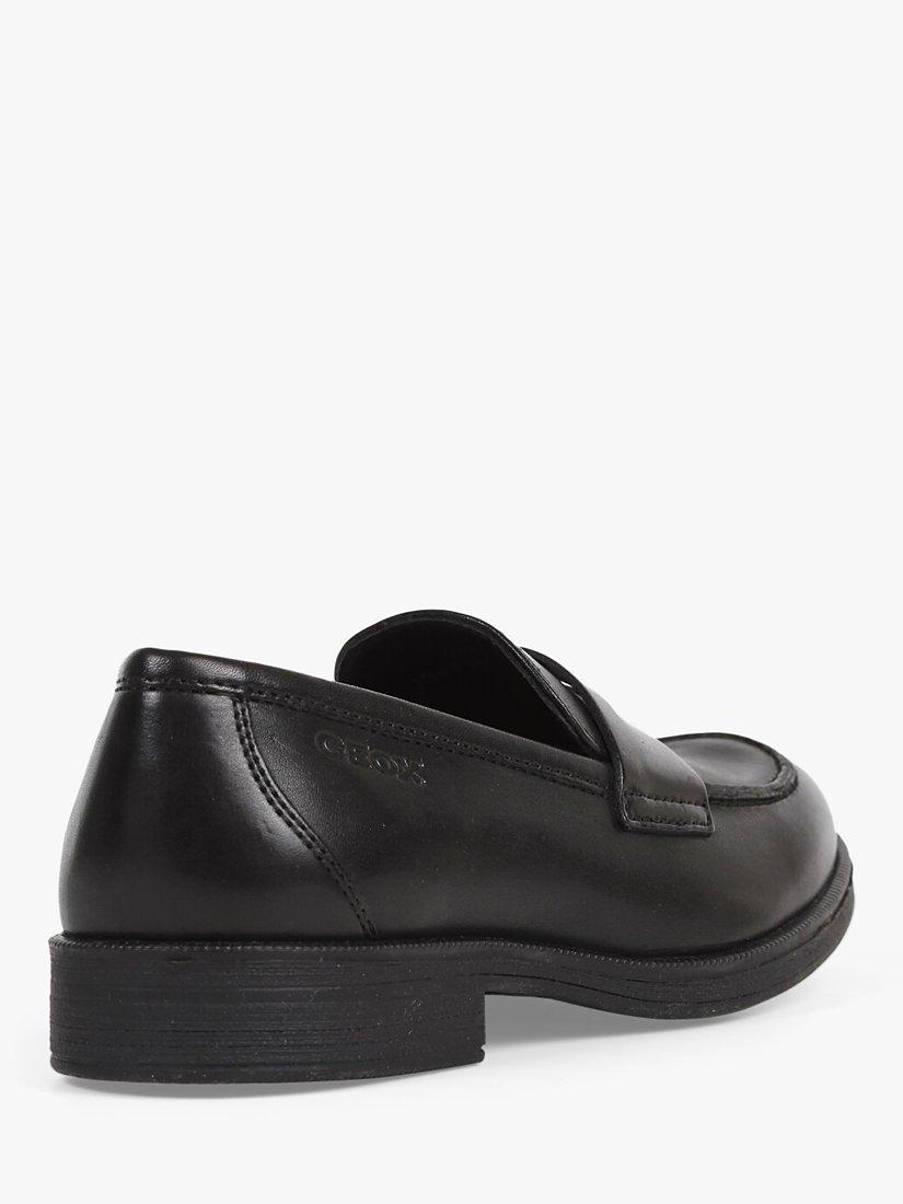 Product image 5 of 7, which shows Geox Kids' Agata Slip On Leather Loafers, Black, 26