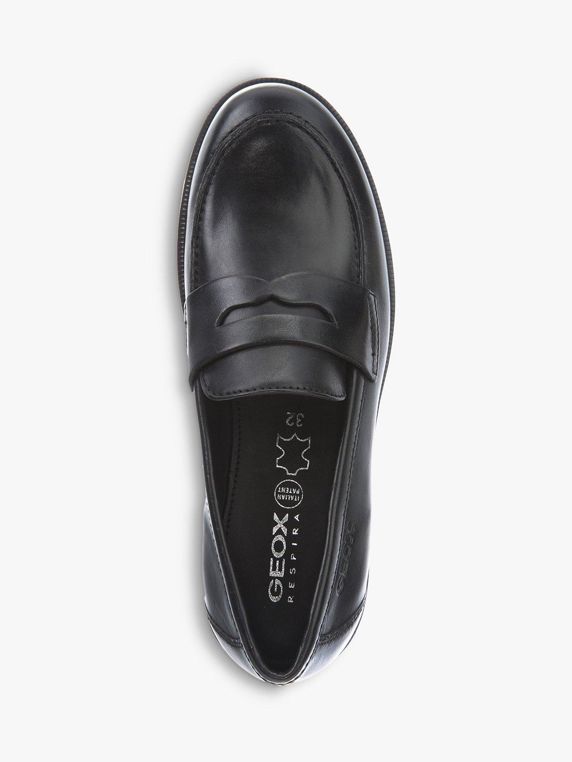 Product image 6 of 7, which shows Geox Kids' Agata Slip On Leather Loafers, Black, 26