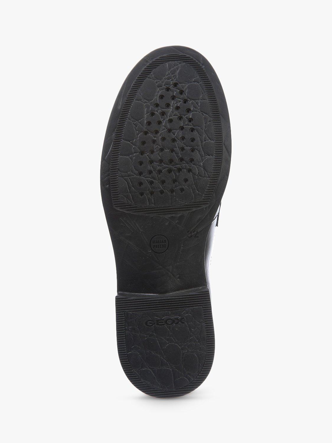 Product image 7 of 7, which shows Geox Kids' Agata Slip On Leather Loafers, Black, 26