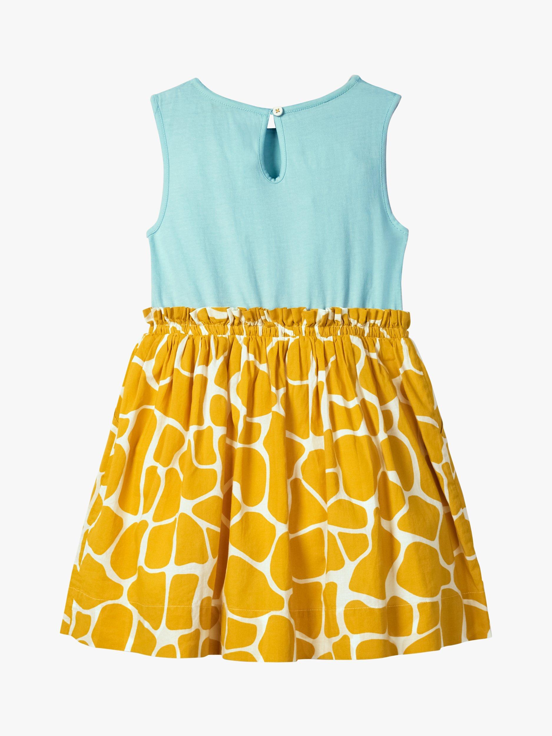mini boden giraffe dress Mini Boden Girls' Giraffe Safari Appliqué Dress, Sun Yellow