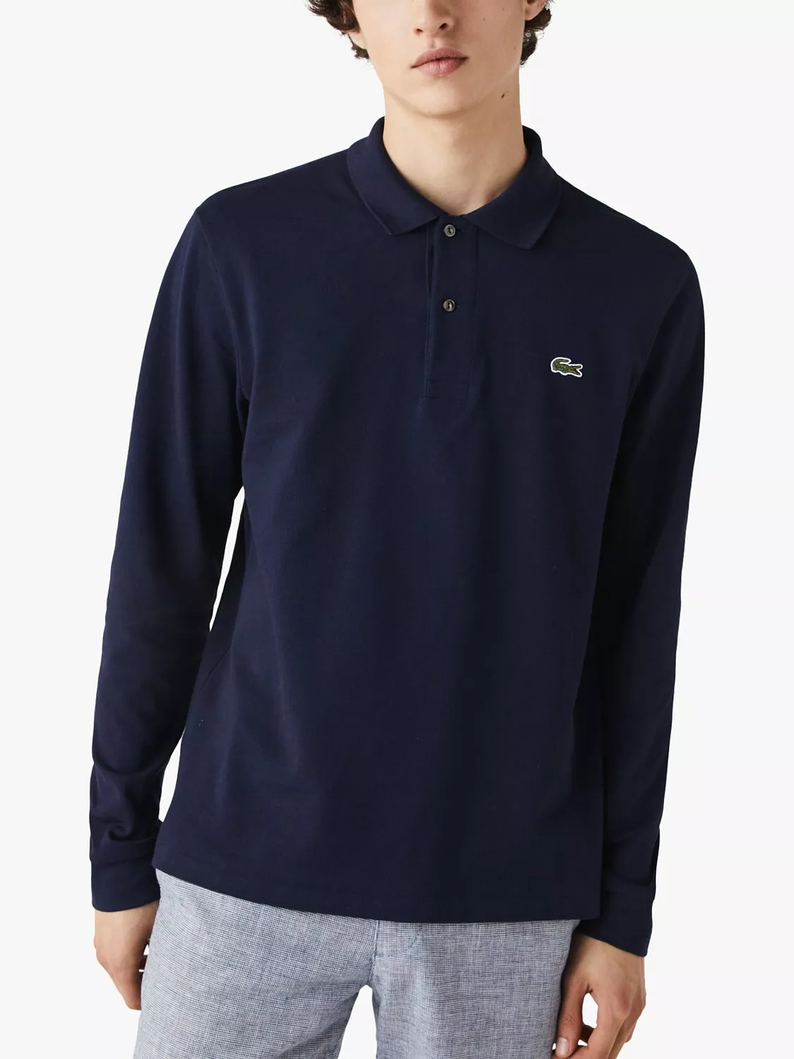 Lacoste L.13.12 Classic Regular Fit Long Sleeve Polo Shirt 166 Navy Blue