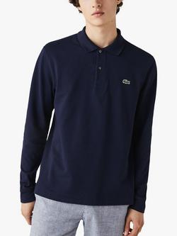 Lacoste L.13.12 Classic Classic Fit Long Sleeve Polo Shirt, 166 Navy Blue