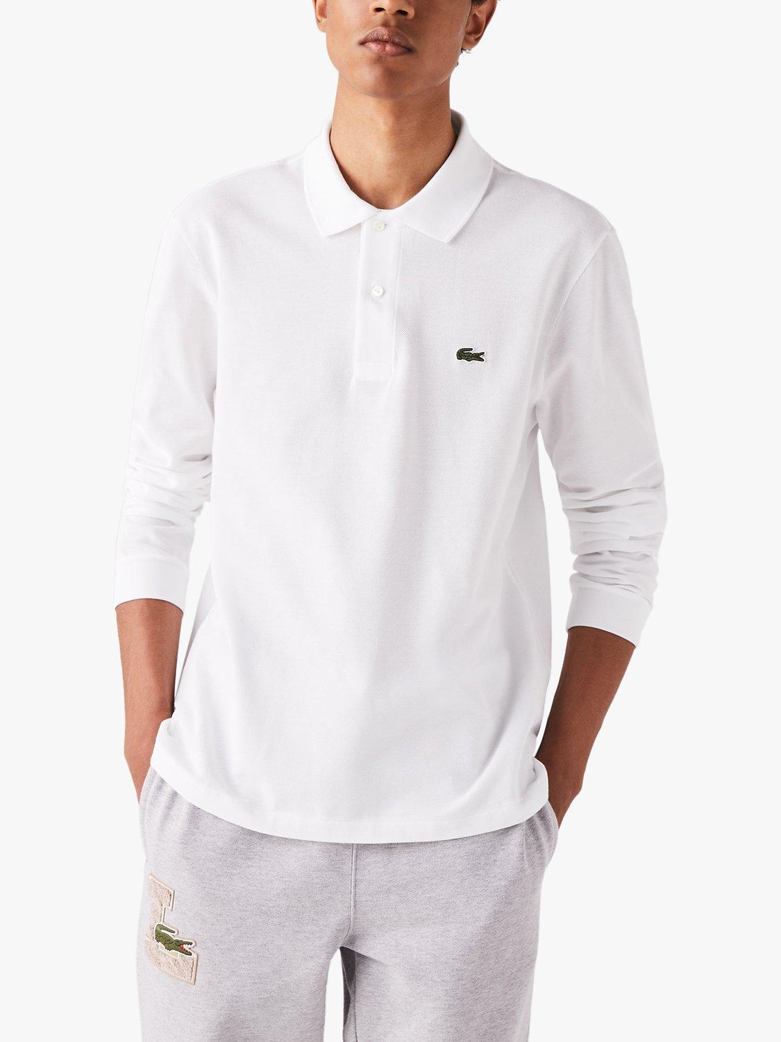 Lacoste L.13.12 Classic Regular Fit Long Sleeve Polo Shirt 001 White