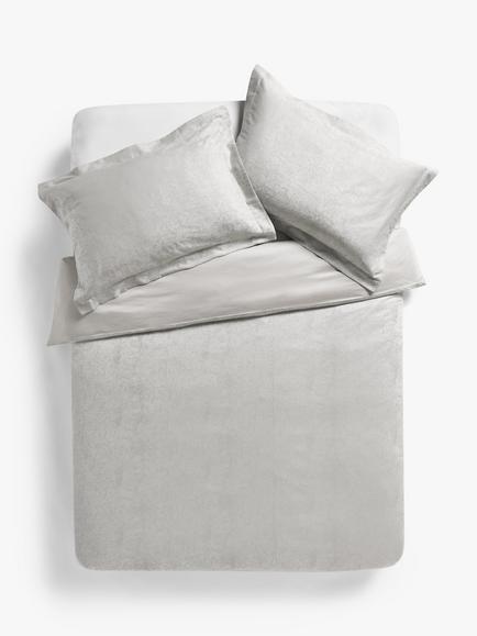John Lewis Amie Luxe Pure Cotton Woven Jacquard Bedding, Natural