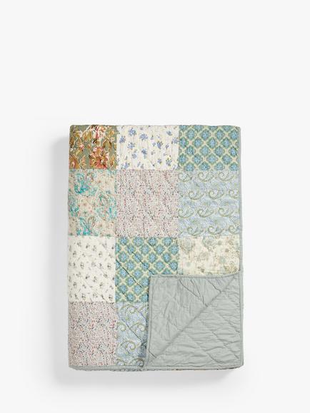 John Lewis Tilly Patchwork Quilt, Blue, Blue