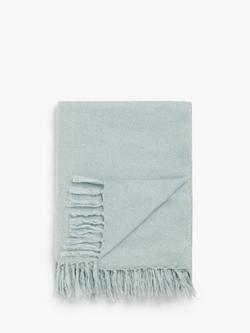 John Lewis Charlotte Bouclé Throw, Duck Egg