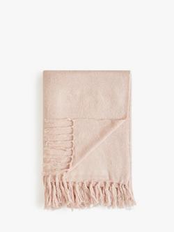 John Lewis Charlotte Bouclé Throw, Plaster