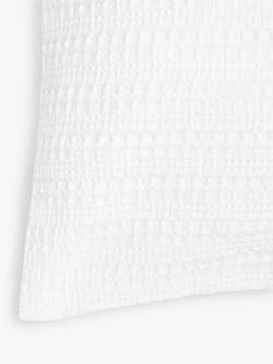 John Lewis Stripe Waffle Bedding - view 2, White