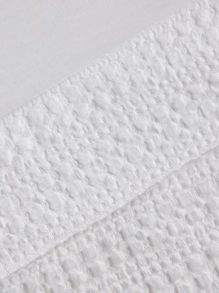John Lewis Stripe Waffle Bedding - view 2, White