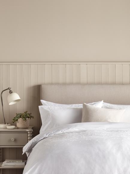 John Lewis Amelia Pure Cotton Embroidered Sateen Duvet Cover Set, 400 Thread Count - view 2, White