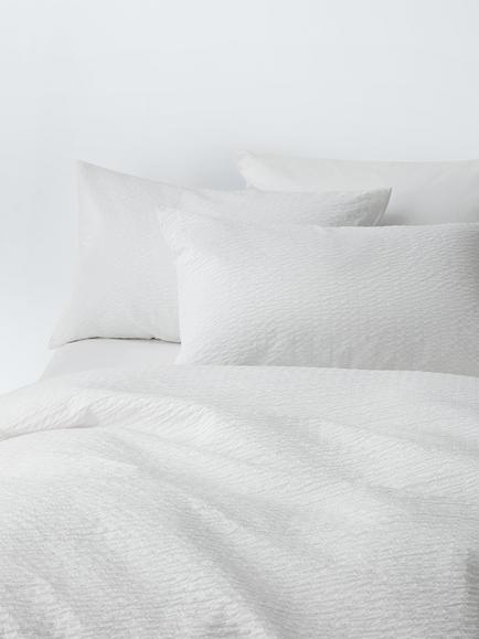 John Lewis Stripe Seersucker Duvet Cover Set, White