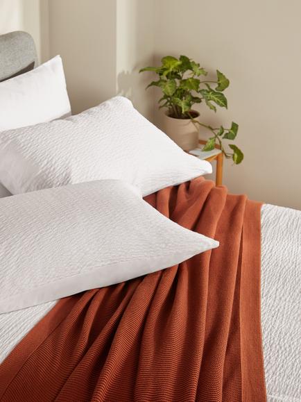 John Lewis Stripe Seersucker Duvet Cover Set - view 2, White
