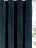 John Lewis Velvet Pair Lined Eyelet Curtains