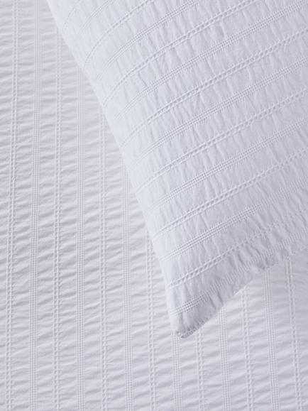 John Lewis Mini Waffle Bedding - view 2, White