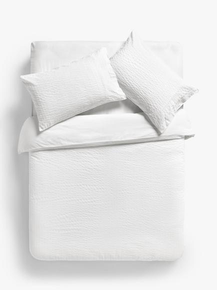 John Lewis Mini Waffle Bedding, White