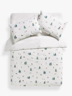 John Lewis Winter Scene Duvet Cover Set, Multi