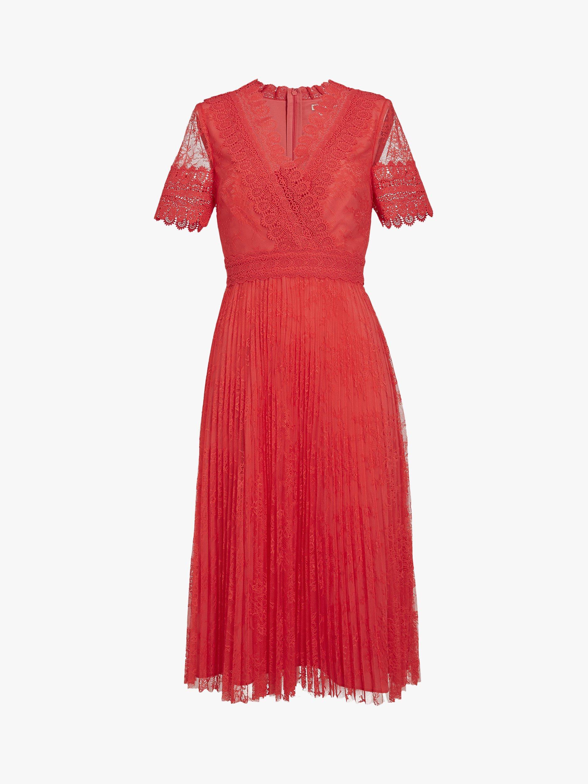 Ted Baker Sonyyia Lace Dress, Coral Orange