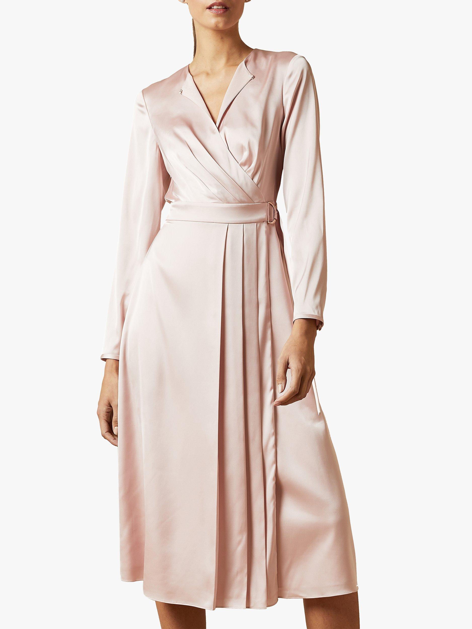 Ted Baker Neenha Pleat Detail Satin Midi Dress