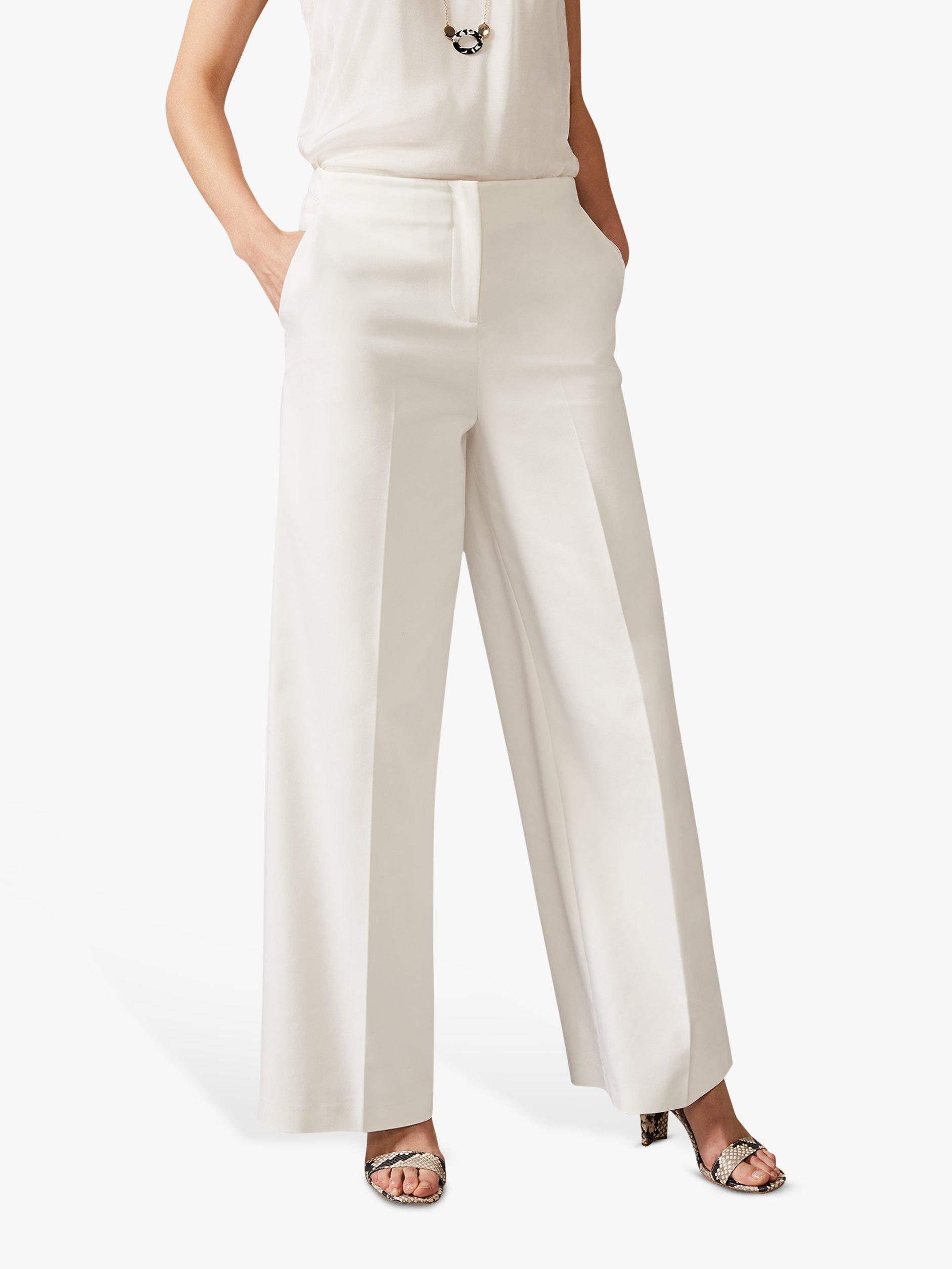 Phase Eight Raphaelle Wide Leg Suit Trouser, White