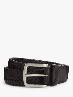 John Lewis 35mm Weave Belt, Black
