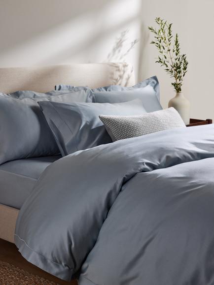 John Lewis The Ultimate Collection Luxury Egyptian Cotton Sateen 800 Thread Count Bedding - view 2, Ice Blue