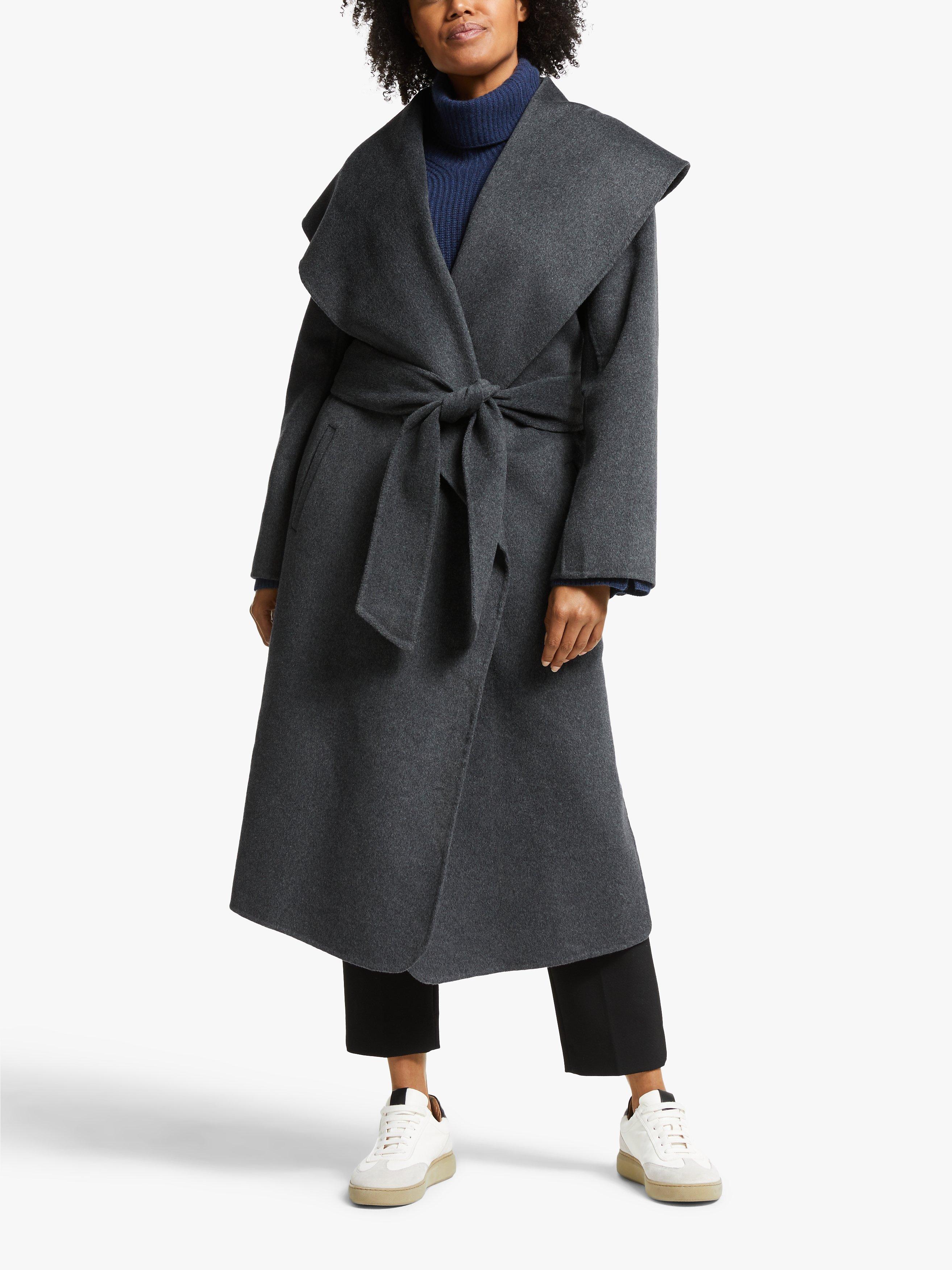 Modern Rarity Double Faced Shawl Coat Charcoal