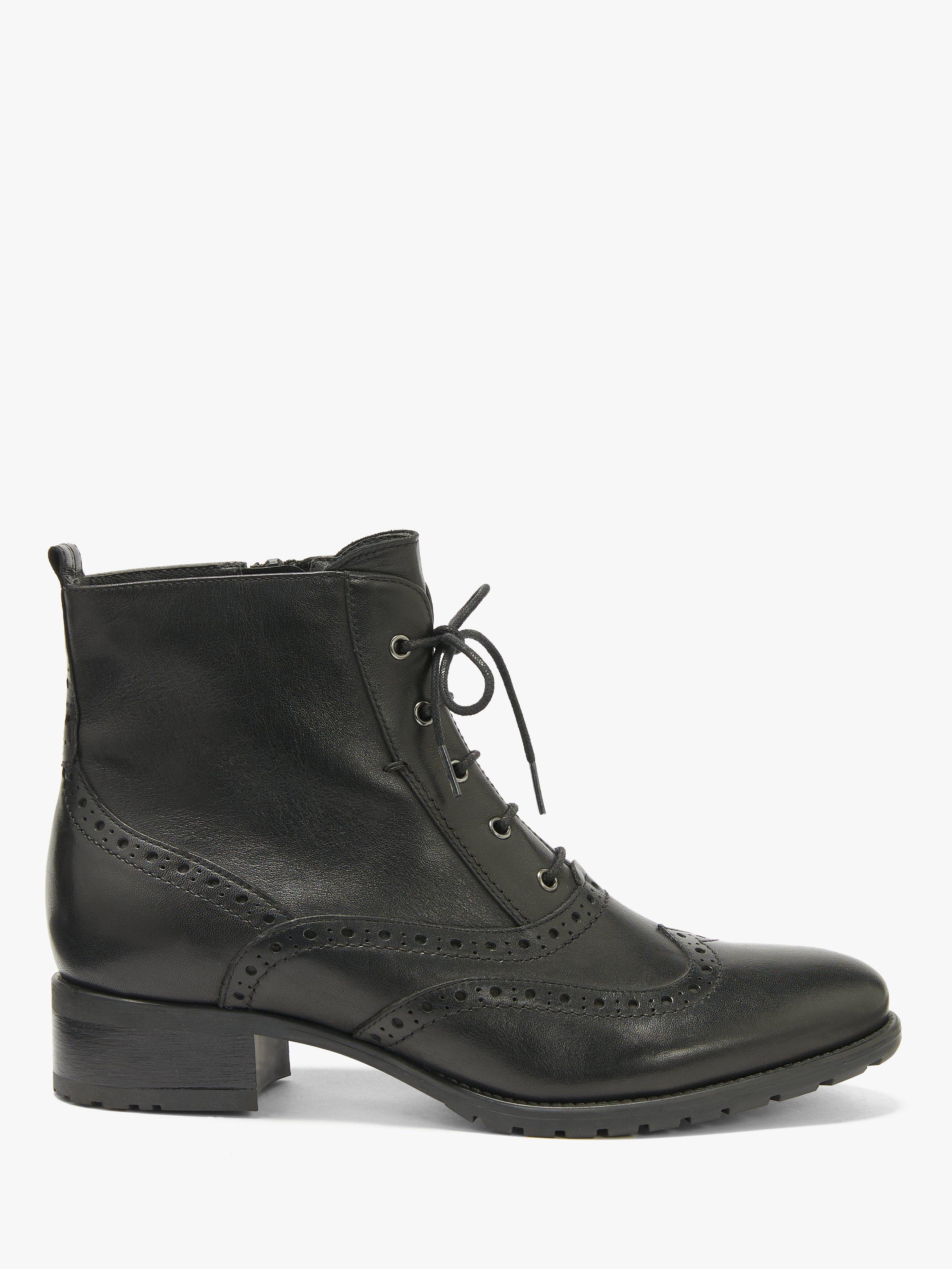 John Lewis Cambridge Lace-Up Ankle Boots, Black