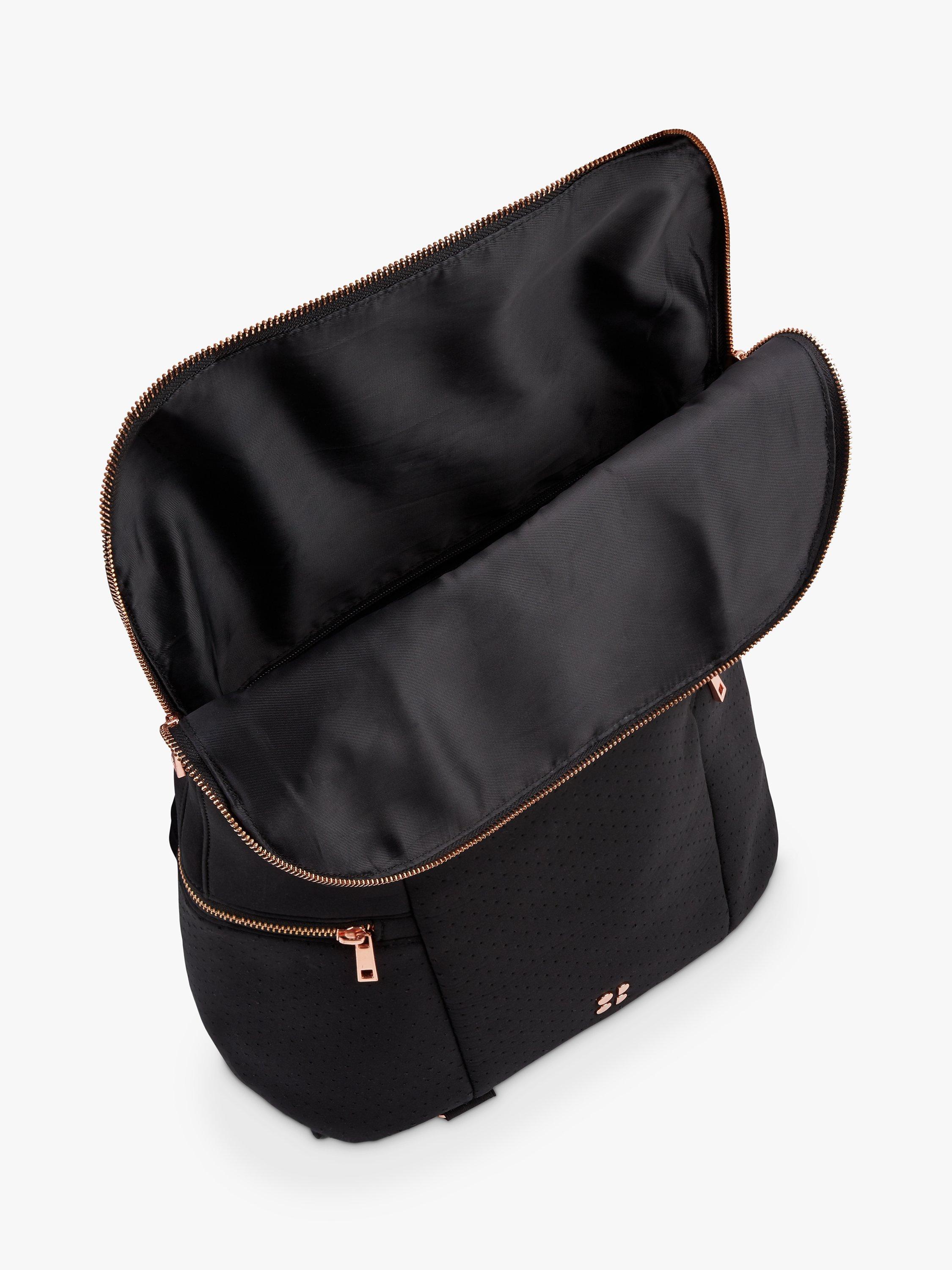 Sweaty Betty Black Backpack with Rose Gold Accents City Commuter Backpack - Black | Sweaty Betty main image 2
